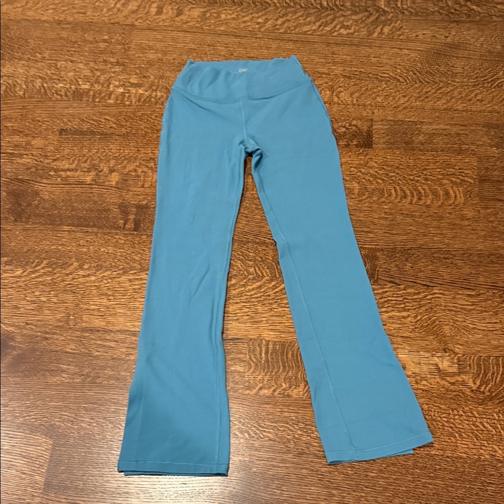 Athleta Girl Teal Flare Leggings size 8-10